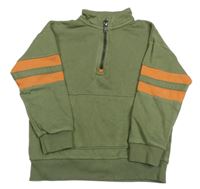 Kaki-oranžová mikina M&S