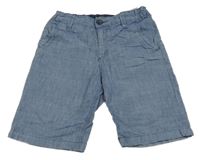 Modré plátěné kraťasy H&M