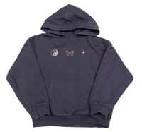 Fialová mikina s obrázkami a kapucňou George