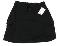 Nové - Černá tepláková sukně s kapsami C&A vel.176