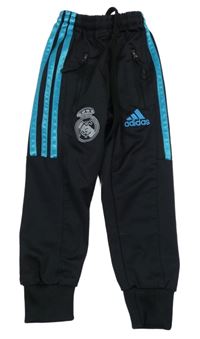 Černo-modré fotbalové tepláky Real Madrid 