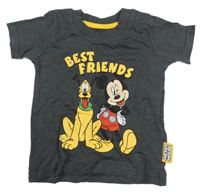 Sivé tričko s Mickey Mousem