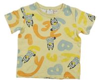 Žlté tričko s Bluey