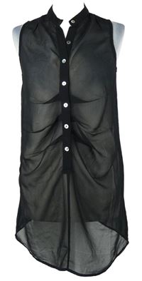 Dámska čierna žoržetová blúzková á tunika Miss MIlla