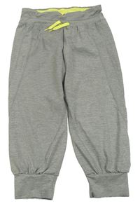 Sivé melírované športové capri tepláky H&M