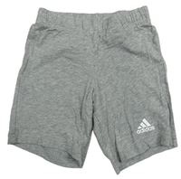 Sivé bavlnené kraťasy Adidas