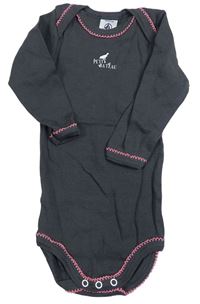 Tmavošedé body s nápisem Petit Bateau