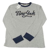Šedé pyžamové triko s nápisem H&M