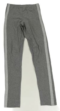 Sivé legíny s pruhmi