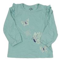 Svetlomodré tričko s motýly zn. Topomini