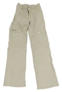 Svetlobéžové rifle s vreckami Zara