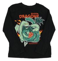 Černé triko s draky H&M