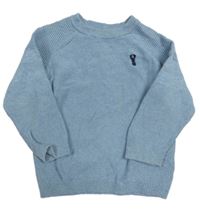 Svetlomodrý sveter s výšivkou Next