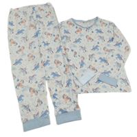 Bielo-svetlomodré pyžama s jednorožcami C&A