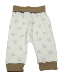 Biele ľahké tepláky s ovcemi