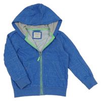 Modrá melírovaná prepínaci mikina s kapucňou Reserved