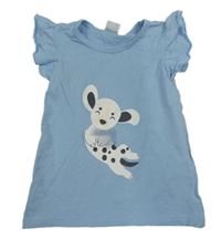 Svetlomodré tričko s psíkom Kiki&Koko