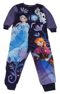 Fialový fleecový overal - Ledové království Disney