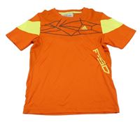 Červené športové funkčné tričko so vzorom Adidas