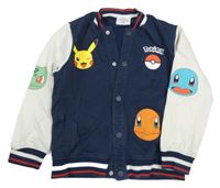 Tmavomodro-smetanová baseballová mikina - Pokémon C&A