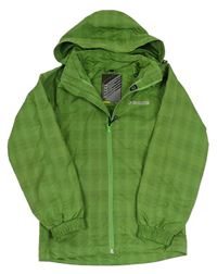 Zelená vzorovaná šušťáková jarná bunda s kapucňou Trevolution