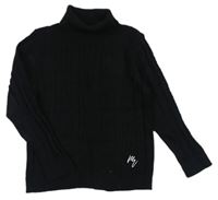 Čierny vzorovaný sveter s rolákom River Island