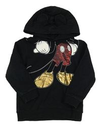 Černá mikina s Mickeym a kapucí Name it