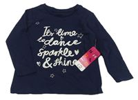 Tmavomodré tričko s nápisom Nutmeg