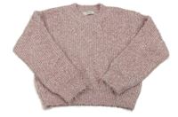 Svetloružový crop chlpatý sveter zn. Primark