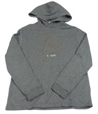 Sivá melírovaná mikina s kapucňou H&M