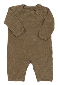 Hnedý žinylkový overal s medvedíkmi George