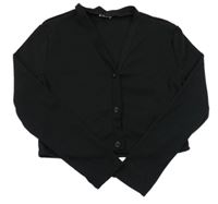 Čierne rebrované bolerko