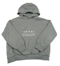 Sivá mikina s nápisom a kapucňou Reserves