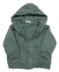 Zelenošedá prepínaci mikina s kapucňou M&S