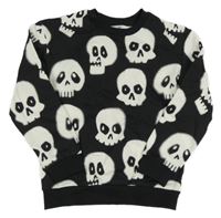 Čierna mikina s lebkami H&M
