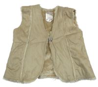 Béžová semišová zateplená vesta George