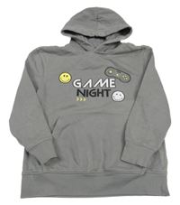 Sivá mikina so smajlíkmi a kapucňou Smiley World