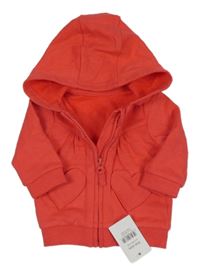 Nové - Červená propínací mikina s kapucí George 