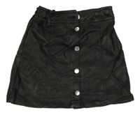 Čierna koženková prepínaci sukňa H&M