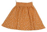 Oranžová kvietkovana sukňa C&A