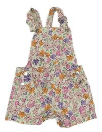 Bílé laclové riflové kraťasy s květy Primark