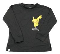 Antracitové triko s Pikachu Reserved