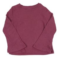 Ružový rebrovaný sveter H&M