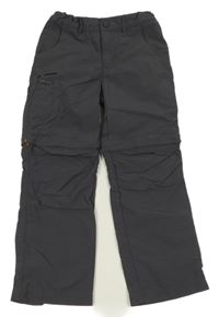 Šedé šusťákové outdoorové kalhoty Vaude