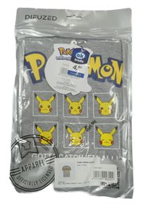 Nové - Šedé tričko s Pikachu 