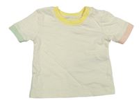 Smetanovo-žlto-svetloružová -mátové melírované tričko PRIMARK
