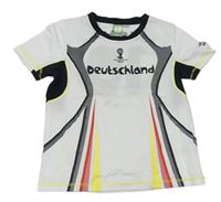 Bílý sportovní fotbalový dres Deutschland a číslom