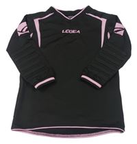Čierno-ružové funkčné brankárské tričko s logom LEGEA