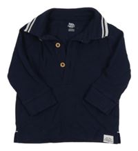 Tmavomodré mikinotriko s golierikom s pruhmi F&F