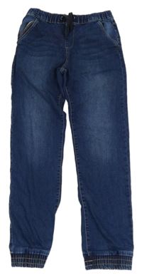 Tmavomodré cuff jogger teplákové rifle zn. YIGGA